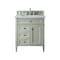 James Martin Vanities Brittany 30in Single Vanity, Sage Green w/ 3 CM Carrara Marble Top 650-V30-SGR-3CAR - alternate 1